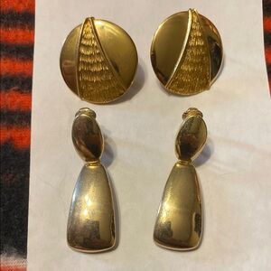 Elegant Gold-Tone Earrings Set